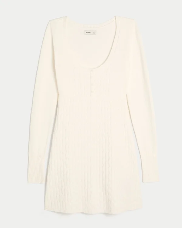 Mini vestido tipo suéter Babydoll Mini vestido tipo suéter Babydoll