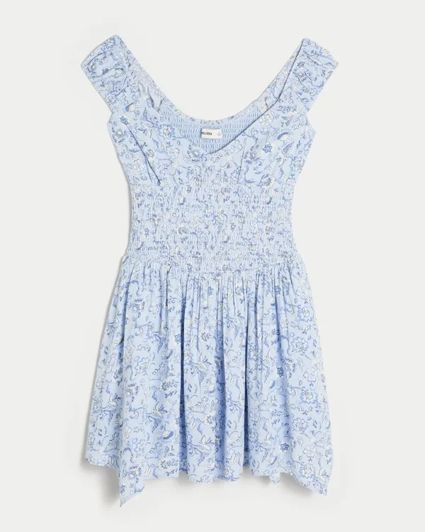 Minivestido asimétrico con hombros descubiertos Minivestido asimétrico con hombros descubiertos