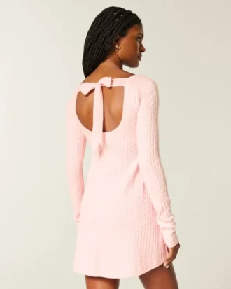 Minivestido babydoll con lazo en la espalda Minivestido babydoll con lazo en la espalda
