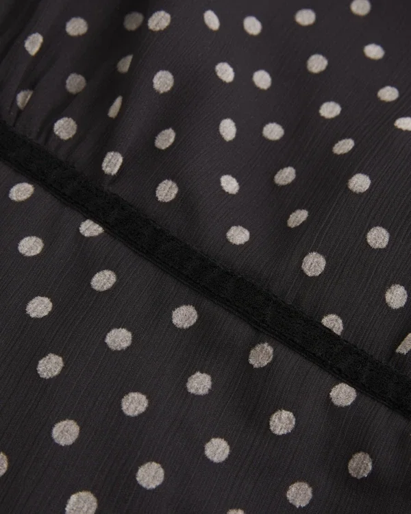 Minivestido babydoll de gasa Minivestido babydoll de gasa