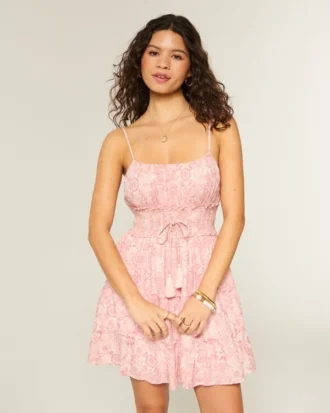 Minivestido fruncido brillante Minivestido fruncido brillante