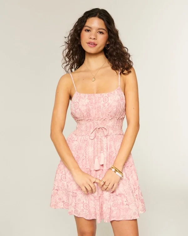 Minivestido fruncido brillante Minivestido fruncido brillante