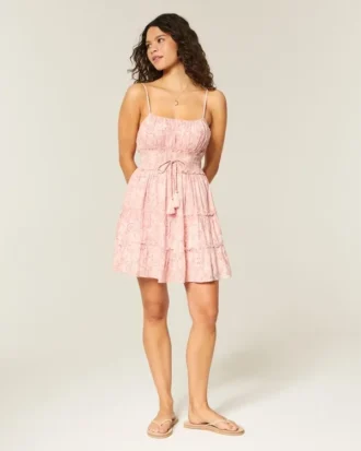 Minivestido fruncido brillante Minivestido fruncido brillante