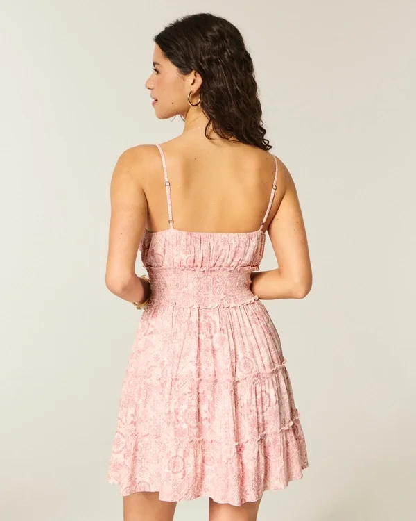 Minivestido fruncido brillante Minivestido fruncido brillante