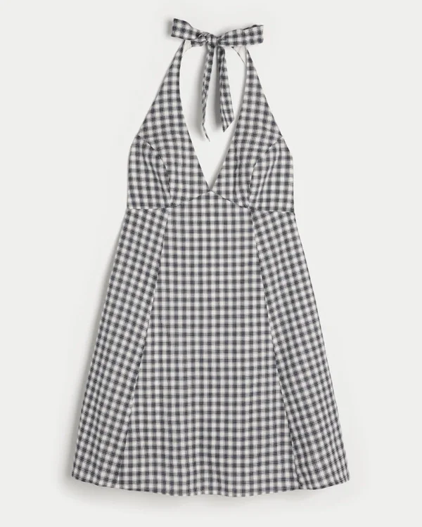 Minivestido halter con espalda abierta Minivestido halter con espalda abierta