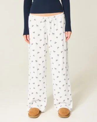 Pantalones anchos de canalé cómodos