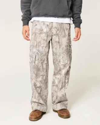 Pantalones cargo superholgados con estampado de camuflaje