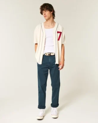 Pantalones chinos rectos ajustados