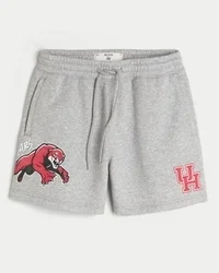 Pantalones cortos de felpa hasta la mitad del muslo con gráfico de la Universidad de Houston