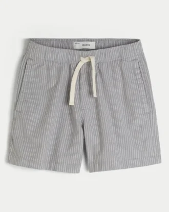 Pantalones cortos de mezcla de lino hasta la mitad del muslo