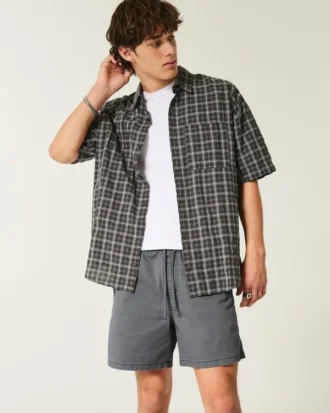 Pantalones cortos de sarga hasta la mitad del muslo