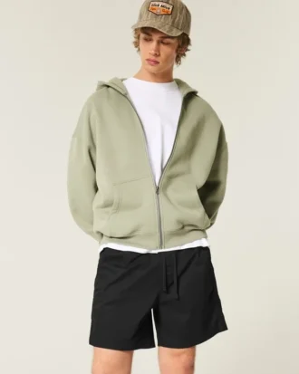 Pantalones cortos de sarga hasta la mitad del muslo