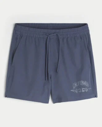 Pantalones cortos deportivos con estampado hasta la mitad del muslo