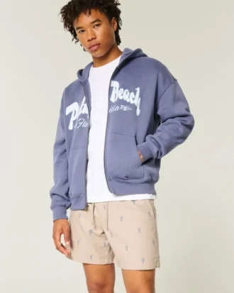 Pantalones cortos elásticos con estampado de langosta hasta la mitad del muslo Pantalones cortos elásticos con estampado de langosta hasta la mitad del muslo