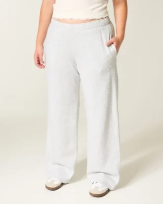 Pantalones de chándal anchos con estampado de lazo Pantalones de chándal anchos con estampado de lazo