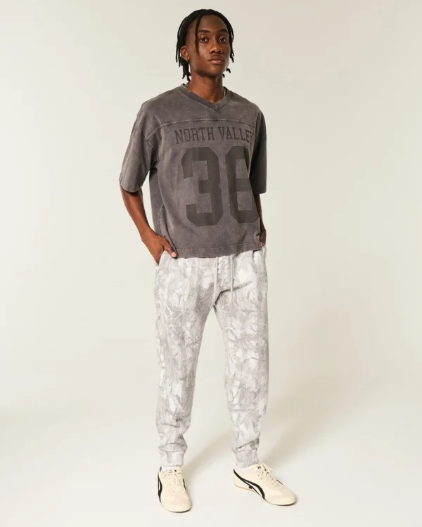 Pantalones de chándal de felpa con estampado de camuflaje Pantalones de chándal de felpa con estampado de camuflaje