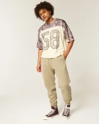 Pantalones de chándal de punto elástico