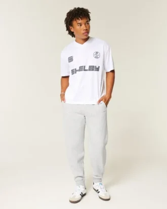 Pantalones de chándal de punto elástico