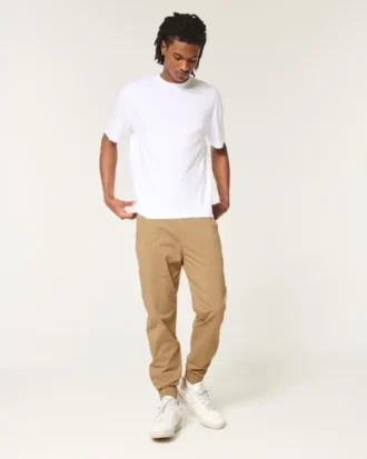 Pantalones de chándal de sarga relajados