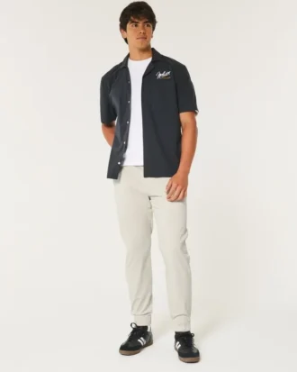 Pantalones de chándal de sarga relajados
