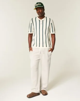 Pantalones de chándal holgados con bordado en la espalda