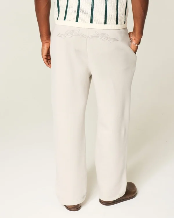 Pantalones de chándal holgados con bordado en la espalda Pantalones de chándal holgados con bordado en la espalda