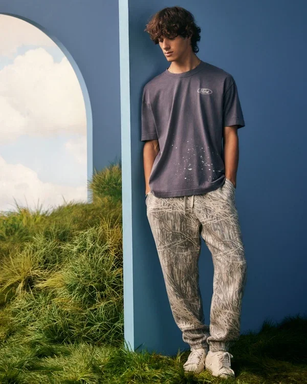 Pantalones de chándal holgados con cordón Pantalones de chándal holgados con cordón