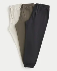 Pantalones de chándal holgados con cordón, paquete de 3