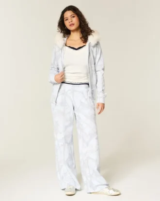 Pantalones de chándal holgados con estampado de camuflaje azul Pantalones de chándal holgados con estampado de camuflaje azul