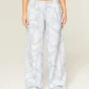 Pantalones de chándal holgados con estampado de camuflaje azul Pantalones de chándal holgados con estampado de camuflaje azul