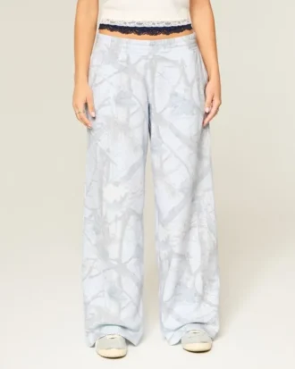 Pantalones de chándal holgados con estampado de camuflaje azul Pantalones de chándal holgados con estampado de camuflaje azul