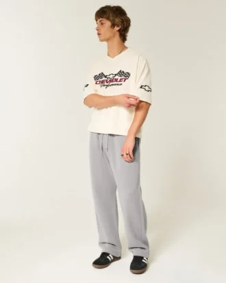 Pantalones de chándal holgados con estampado de dados