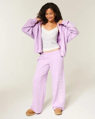 Pantalones de chándal holgados con gráfico Feel Good de Hollister Pantalones de chándal holgados con gráfico Feel Good de Hollister