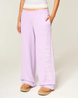 Pantalones de chándal holgados con gráfico Feel Good de Hollister Pantalones de chándal holgados con gráfico Feel Good de Hollister