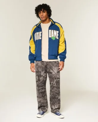 Pantalones de chándal holgados de camuflaje