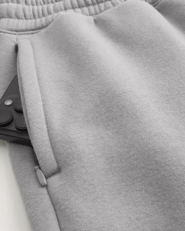 Pantalones de chándal superholgados con estampado de Los Ángeles y bolsillo trasero Pantalones de chándal superholgados con estampado de Los Ángeles y bolsillo trasero