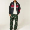 Pantalones de pijama de franela con estampado de coche