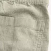 Pantalones holgados con cintura elástica y mezcla de lino Pantalones holgados con cintura elástica y mezcla de lino