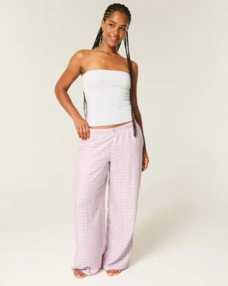 Pantalones holgados de franela