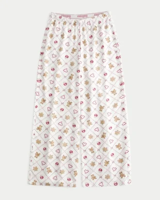 Pantalones holgados de franela Pantalones holgados de franela