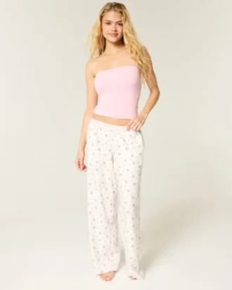 Pantalones holgados de franela Pantalones holgados de franela