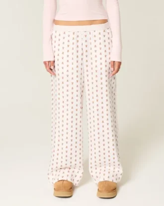 Pantalones holgados de franela