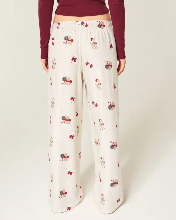 Pantalones holgados de franela Pantalones holgados de franela