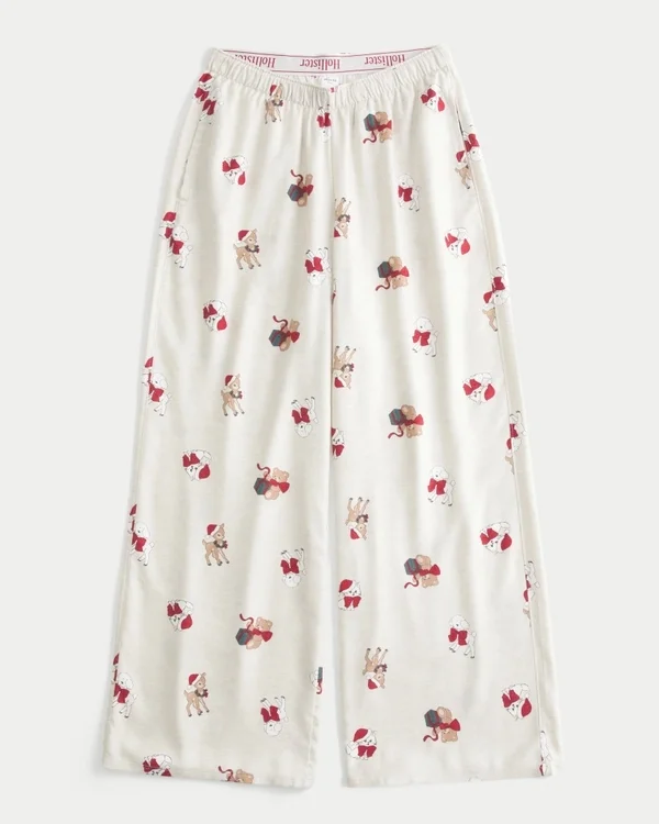 Pantalones holgados de franela Pantalones holgados de franela