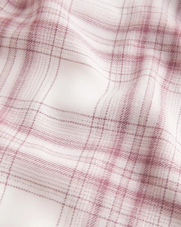 Pantalones holgados de franela Pantalones holgados de franela