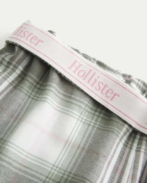 Pantalones holgados de franela Pantalones holgados de franela