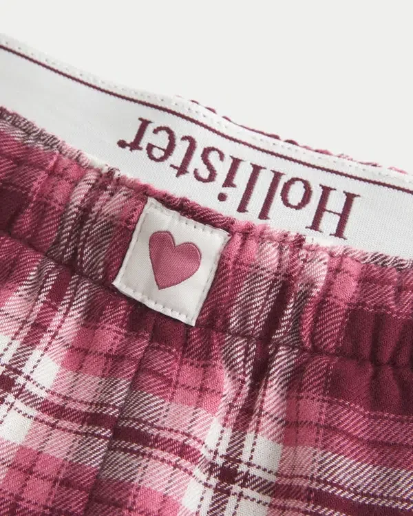 Pantalones holgados de franela Pantalones holgados de franela