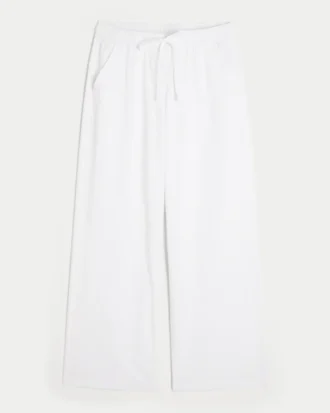 Pantalones holgados de seersucker