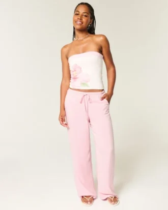 Pantalones holgados de talle bajo