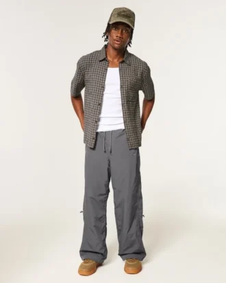 Pantalones superanchos de nailon